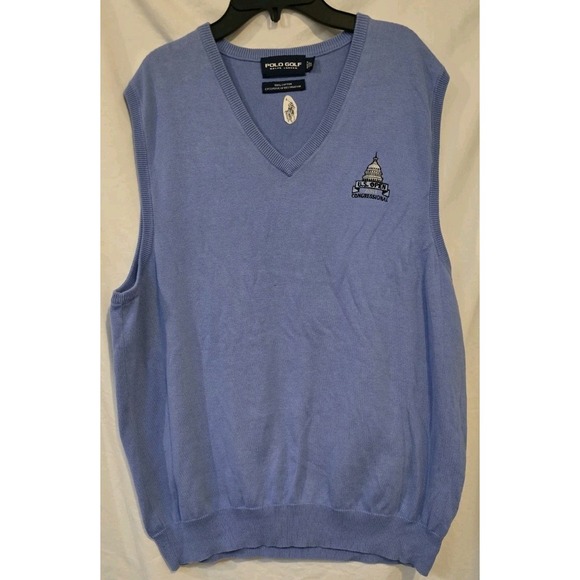 Polo Golf Ralph Lauren Blue ‎ Sweater Vest 2011 US OpenCongressional